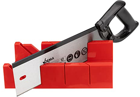 DEMA Gehrungslade 305 mm - Schneidlade mit Säge, Rückensäge, Gehrungssäge - 45° & 90° Gehrung, präzise, robust, langlebig - Holzarbeiten, Heimwerker, DIY, Werkstatt