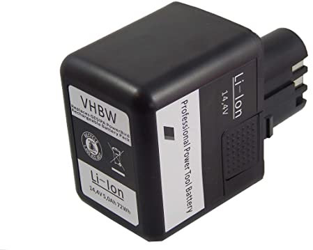 vhbw 1x Akku Ersatz für Gesipa 7251045, 7251049 für Werkzeug, Blindniet-Setzgerät (5000 mAh, Li-Ion, 14,4 V)
