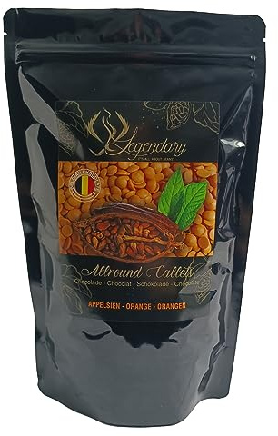 Legendary CALLETS ORANGE 1 kg - Original belgische Schoko Drops, für Schokoladen-Fondue und Schoko-Brunnen, Ganache, Glasur, zum Trinken usw.