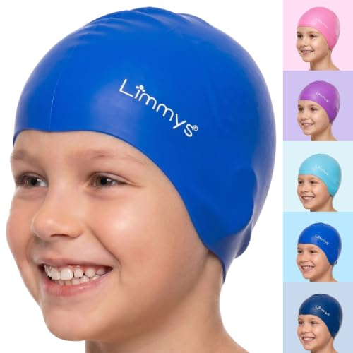 Limmys Gorro de Silicona para Niños – Gorro Suave, Elástico, Antideslizante y Flexible para Niños/Niñas – Ajuste Cómodo Sin Tirones, Protección de Oídos, Silicona Duradera Sin Látex, Fácil de Poner