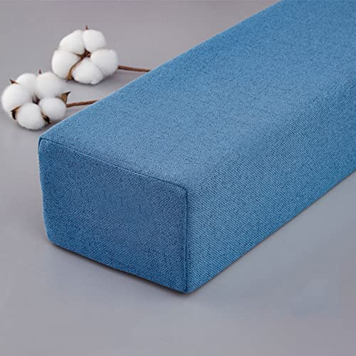 XIEMINLE Home Bed Gap Pad mit abnehmbarem Bezug, Kopfteilkissen, Bettmatratze Lückenfüller, Doppelbettbrücke, Sofakissen für Bett/Wand, 220 x 20 x 20 cm, Blau