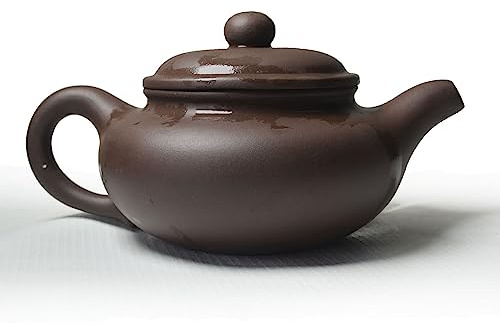 Tetera china Gongfu auténtica arcilla negra Zisha 10 oz Classics Fanggu Pot Infusers Tea (arcilla púrpura Zini)