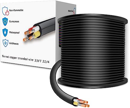 LEADTOPS 10 M 22 Gauge 22/4 4 Adriges Elektrisches Draht 4 Poliges Kabel 4x0,3mm² für LED -Licht, Automobile, Boot, Equitment