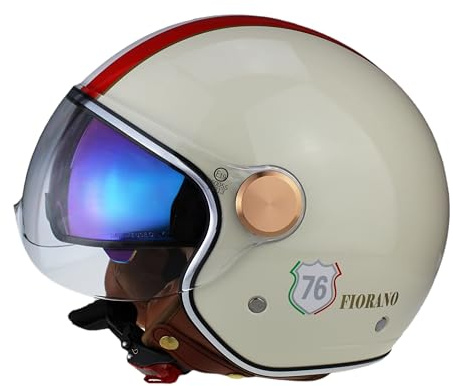 ViPER RSV19 Open Face Motorbike Helmet - Scooter Motorcycle Crash Jet Helmet for Men Women with Sun Visor - Electric Bike & Road Bike Road Legal ECE 22.06 Approved Motorbike Helmets