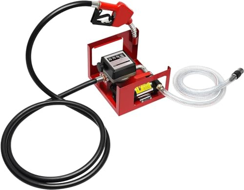 Dieselpumpe 230v selbstansaugend, dieselpumpe, 200W Heizölpumpe, 50L/Min Professionelle, Dieselpumpe Selbstansaugend Kraftstoffpumpe mit Automatik Pistole, Zählwerk, 4m Schlauch