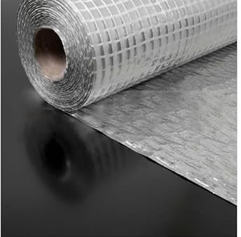 Trade Store Vapour Barrier Membrane - Insulating Aluminium Foil Barrier - Use for Flooring and Roof Insulation - Insulation for Walls - CE Approved (1.5m x 50m (75 sq/m))