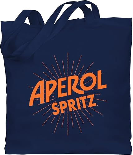 Baumwolltasche - & Fasching - Taschen - Aperol Spritz Kostüm I Karneval Kostüm Aperol Spritz - Unisize - Navy Blau - beutel kamellebeutel faschings sauf jutebeutel jute wurfbeutel karnevals saufen