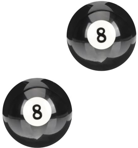 Sosoport Allwissende Billiardkugel 2st Billard Schwarz Acht Ball 8 Billardqueues Bumper Poolbälle Billard Acht Bälle Trainingshinweis Bumper Billardtisch Acht Becken Schwarze Acht Kugel Tragbar Harz
