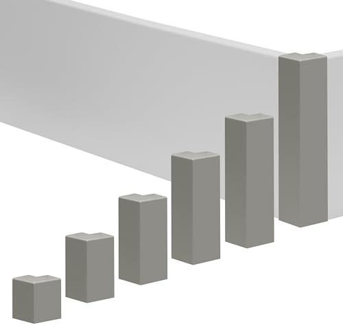 REESE Außenecke Edelstahl für Sockelleisten | 18 x 80 mm | passgenau | Profil Weimar | Verbinder für Leisten | einfache Montage ohne Bohren