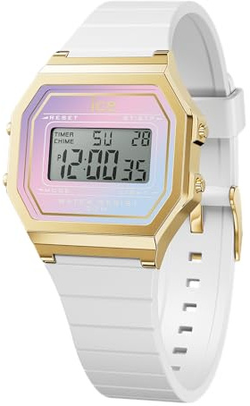 Ice-Watch - ICE digit retro White delight - Weiße Damenuhr mit Plastikarmband - 022722 (Small)