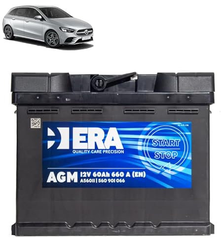 Batteria 60Ah A.G.M. per Mercedes Classe B W247 220 250e 2018+