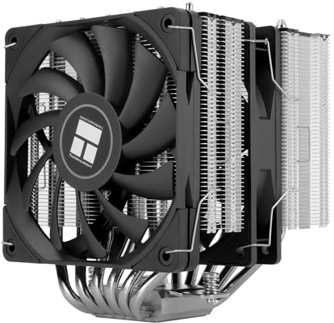Thermalright Royal Knight 120 SE - Enfriador de CPU con 6 tubos de calor disipador de calor, ventiladores PWM duales de 12 cm, RAM sin obstáculos, para Intel LGA 1150/1151/1200/1700/1851; AM4/AM5,