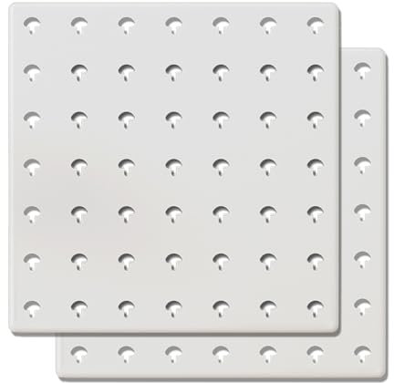 Pegboard, Stecktafel, Peg Board, Lochplatte Kunststoff, Stecktafel-Kombinationsset, Wandmontage-Display-Stecktafel-Panel-Kits for Die Aufbewahrung zu Hause, im Büro(White)