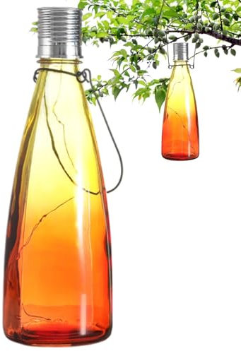 Led-Solar Garden Lights - Solar Powered Lights, Waterproof Bottle Lights | Garden Decorative Lights, Glass Bottle Lights, Decorative Lighting Lanterns for Desk Bedroom, Handy Handle Design, Patio