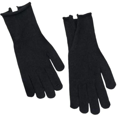 JINZIJINYU Winter Handschuhe Damen Touchscreen Fleece Geteilte Handschuhe Winter Bunte Wolle Touchscreen Fünf Finger Handschuhe Schwarz