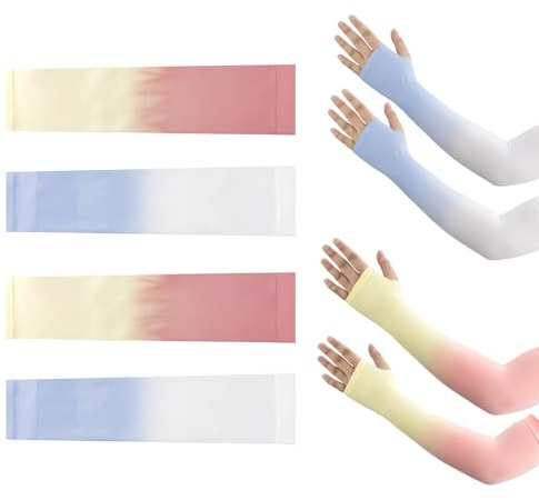Arm Sleeve,Armlinge Radsport Herren,Armstulpen,2 Paar(Rosa & Blau) – Sonnenschutz,Atmungsaktiv Mit Dezentem Duft,Armschoner Volleyball,Stylisch Für Sport,Outdoor & Alltag–Unisex Für Frauen & Männer