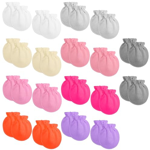 Sdfvsdg 18 Pairs Newborn Baby Cotton Mittens No Scratch Gloves Newborn Mittens Infant Toddler Gloves for Boys Girls 0-6 Month