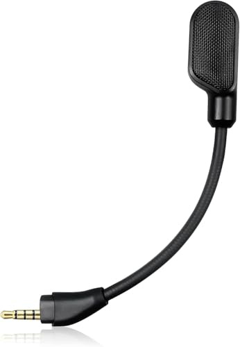 sciuU Ersatz Mikrofon kompatibel mit HyperX Cloud III Headset | Für kabelgebundene & kabellose Modelle. Rauschunterdrückung Bügelmikrofon mit LED-Stummschaltungsanzeige für klaren Chat