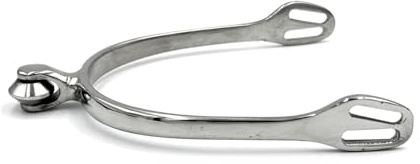 Equine Smile ES1048 ErgoSpur UFO Rad Reitsporen Edelstahl, Damen 25 mm | Spur Sporen zum Reiten, Ergonomische Stiefelsporen mit horizontalem Rad für Damen & Herren in Dressur & Springen