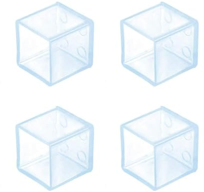 Set di 4 piedini in gomma per proteggere le gambe dei tavoli, quadrati, 60 x 60 mm, quadrati, 60 x 60 mm