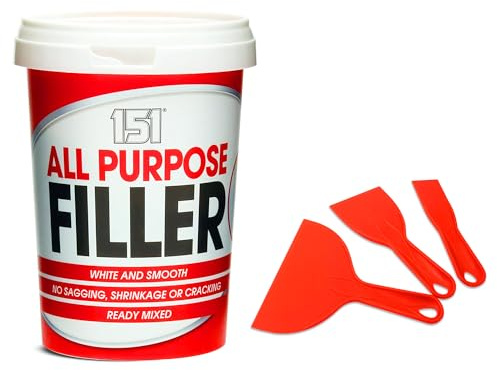 Wall Filler 600g White – Filler for Walls with Scraper Tools, Ready Mixed Wall Filler for Holes, All Purpose Crack & Hole Repair Paste for Plaster, Wood, Ceilings & Drywall