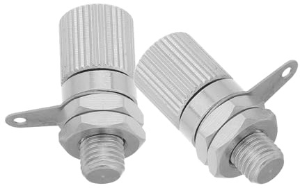 KICHOUSE 2 pezzi Morsetti Audio in Rame Placcato Nickel Connettori Banana per Amplificatori ad Alta Terminali Jack per Collega Cavi Casse Acustiche Hi-fi Ricambio Affidabile per Box Audio