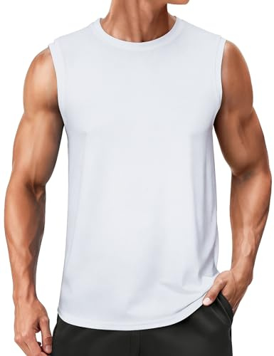 Wayleb Débardeur Homme Sport et Musculation Tank Top sans Manches Respirant Séchage Rapide Extensible Débardeur Fitness pour Gym Running S-3XL