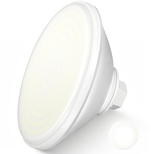 OSREE 30W Fari LED PAR56 per Piscine, Lampada Piscina Non Dimmerabile 3000lm, Luce Piscinas IP68 Impermeabile Riempito di Resina per Piscinas in Cemento, 12V AC/DC, Bianco Freddo