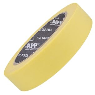APP Standard 60°C - Ruban de masquage pour peinture 24 mm | Ruban masquage pour peinture, vernis, et rénovation | Résistant aux températures allant jusqu'à 60°C | Jaune | 45 m x 24 mm
