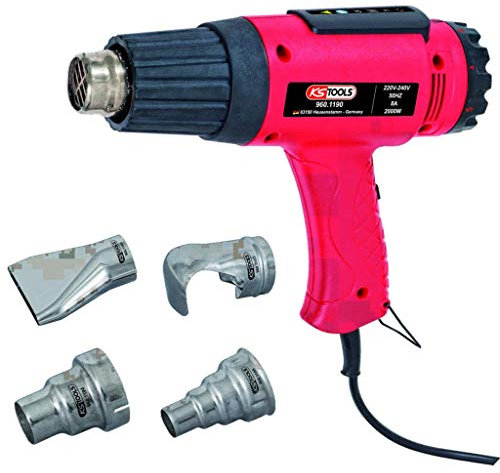 KS TOOLS Heißluftgebläsepistolen-Satz 5-tlg.2000W Heißluftpistole Heissluftfön