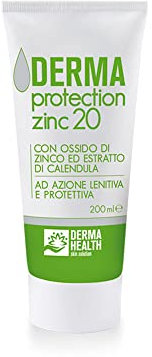 Derma Health - Derma Protection Zinc 20 Crema Emolliente e Protettiva all'ossido di zinco (20%) - 200 ml