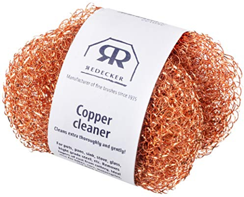 Redecker Bürstenhaus 250120 Lot de 2 nettoyeurs pour casseroles en cuivre, 7,5 cm/20 g