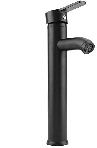 Edelstahl Wasserhahn, Waschtisch Schlauch Armatur Wasserhahn Küchenarmatur - Spültischarmatur Einhebelmischer Waschbecken Mischbatterie Spüle Edelstahl Schwarz