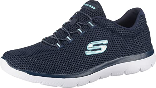 Skechers Damen Summits Sneaker, Marine Light Blau, 38.5 EU