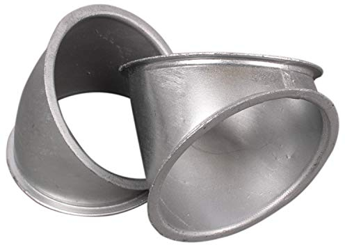 silos24 2 Stück 30° Pellet-Rohrbogen kleiner Radius 95mm NW 100 mit Bördelrand