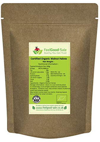 1kg Fresh Organic Walnuts Halves, Premium Quality Nuts - Rich in Omega-3