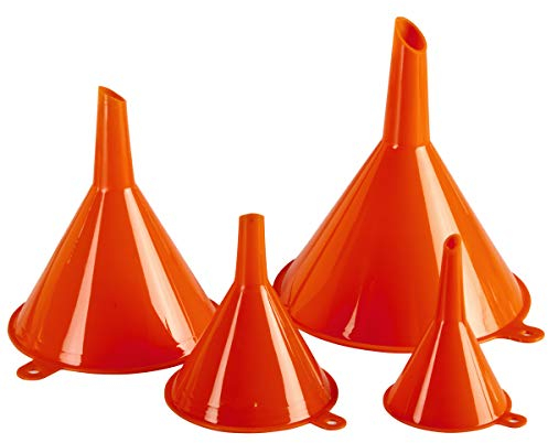 KarZone Oil Funnel Set - Plastic Funnels for Automotive & Kitchen