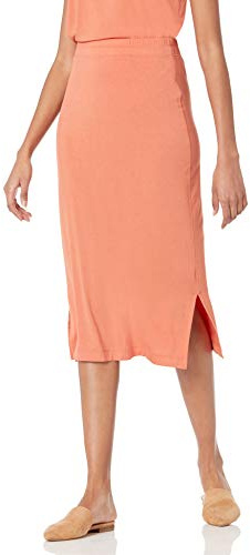 Amazon Essentials Mujer Falda Midi de Punto sin Cierre (Disponible en Tallas Grandes)