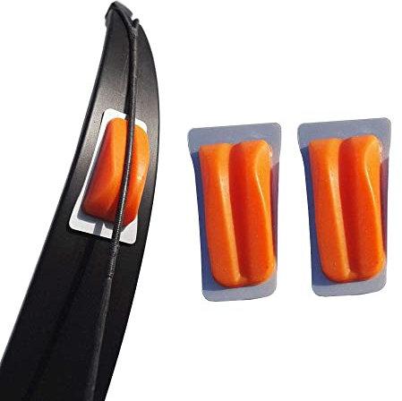 SHARROW 2 Stück Bogensehne Gummistabilisator Recurve Bow Dämpfer Schalldämpfer Bow Limb Shock Absorber Dämpfer Jagdzubehör (Orange)