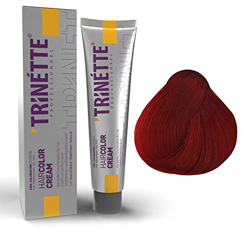 Trinette Profesional No 8.6 Rubio Claro Rojo Crema Colorante Permanente para el Cabello 100 ml – Tonos rojos intensos; reflejos profundos; alta cobertura; calidad de salón duradera