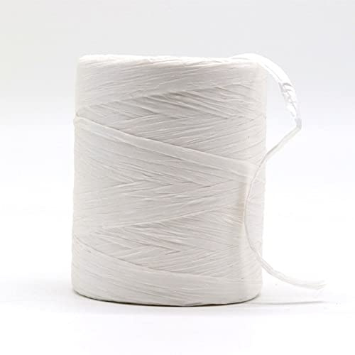 LIUXIN Baumwoll-Bast-Garn, festes Garn zum Häkeln von Bast-Taschen, beliebtes Sommer-Bast-Band, DIY-Handstricken, Bast-Strohhüte, 180 Meter