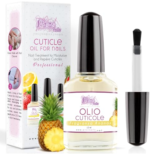 Nagelöl und Nagelhautöl 12 ml - mit Ananasduft - Intensive Feuchtigkeitspflege und Nagelpflege. Einfache Anwendung für die intensive Vegan Cuticle Oil der Nagelhaut von Händen und Füßen.