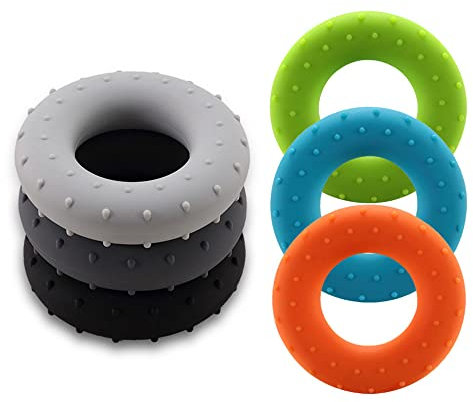 LTLCLZ Manga De Mano De Silicona 30Lb A 50Lb Agarrar El Dilatador del Carpo del Entrenamiento del Antebrazo Anular para El Ejercicio Muscular Gimnasio,Setc