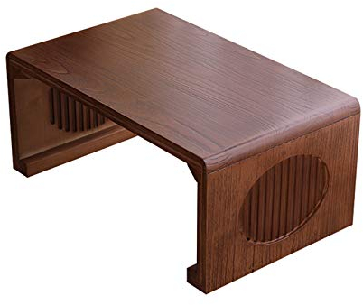 Couchtisch im japanischen Stil, Massivholz-Beistelltisch für Zuhause, Balkon, Restaurant, Tabletttisch, Nachttisch, niedriger Esstisch (Größe: 80 x 50 x 30 cm, Farbe: A)