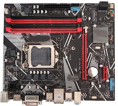 Cuifati Carte Mère ATX 64 Go DDR3 LGA1155 Carte Mère D'ordinateur avec SATA3.0, 4 USB3.0, 6 USB2.0, Carte Réseau Gigabit, Emplacement pour Carte Graphique PCIEX16
