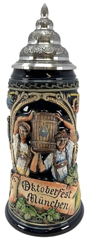 Pinnacle Peak Trading 2023 LE Munchen Munich Bavarian Oktoberfest LE - Jarra de cerveza alemana, 5 litros