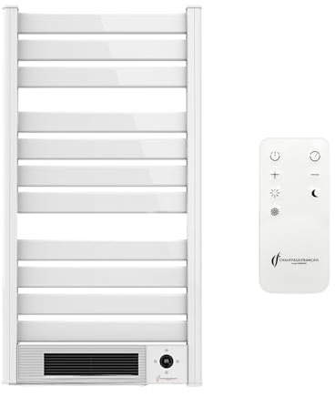 Omiros Sannover Elektrischer Handtuchtrockner, Wandmontage, mit Gebläse, 1500 W, Weiß