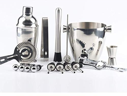 ZGYOZMNG Set da 16 Pezzi da 750 ml in Acciaio Inox, Shaker per Cocktail, Mixer, Drink, Barista, Browser, Kit, Set di Strumenti per Cocktail