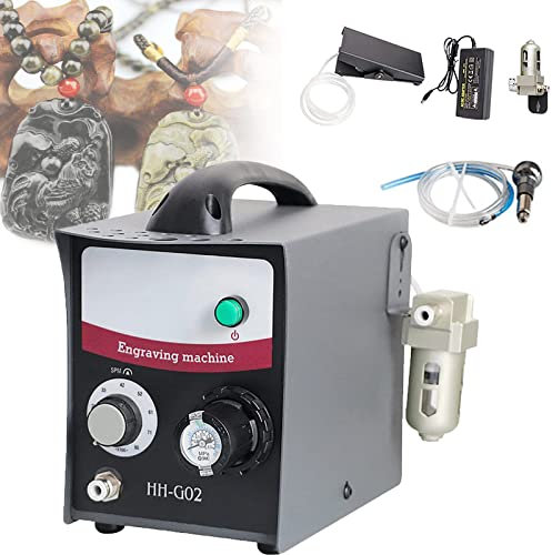 Schmuckherstellungsset, pneumatische Einzelkopf-Schlaggraviermaschine, 110 V, 220 V, 400–8000 U/min, pneumatische Graviermaschine, Handgravur, Steinsetzwerkzeuge, Graviermaschine z