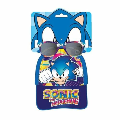 CERDÁ LIFE'S LITTLE MOMENTS | Set berretto e occhiali da sole Sonic per bambini e ragazze, occhiali e berretto Sonic stile moderno e resistente, multicolore, Taglia unica